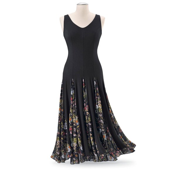 Pyramid Collection Arwen black floral maxi dress - Picture 2 of 5